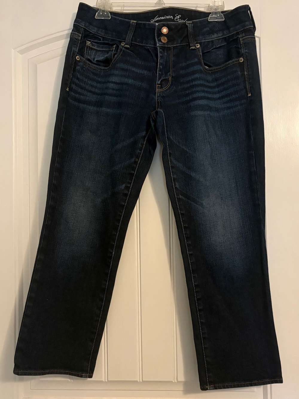 American Eagle Outfitters Dark Blue Boot Cut Artist Jeans - Women's
